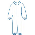 PC125 Protective White Coveralls w/ Elastic Wrist & Ankles (Medium)